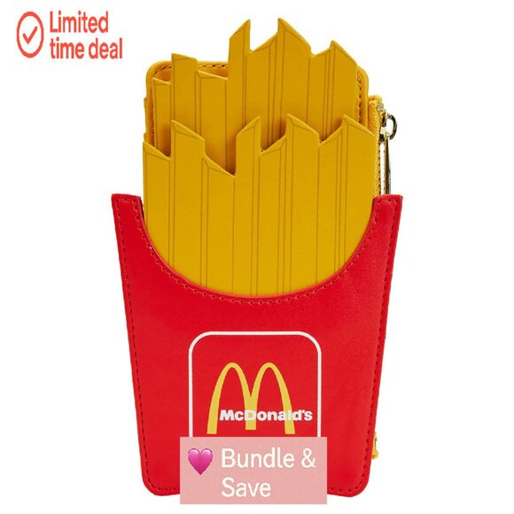 French Fries Cardholder - 4 Slots, Zipper Pocket, Vegan Leather - Picture 1 of 6